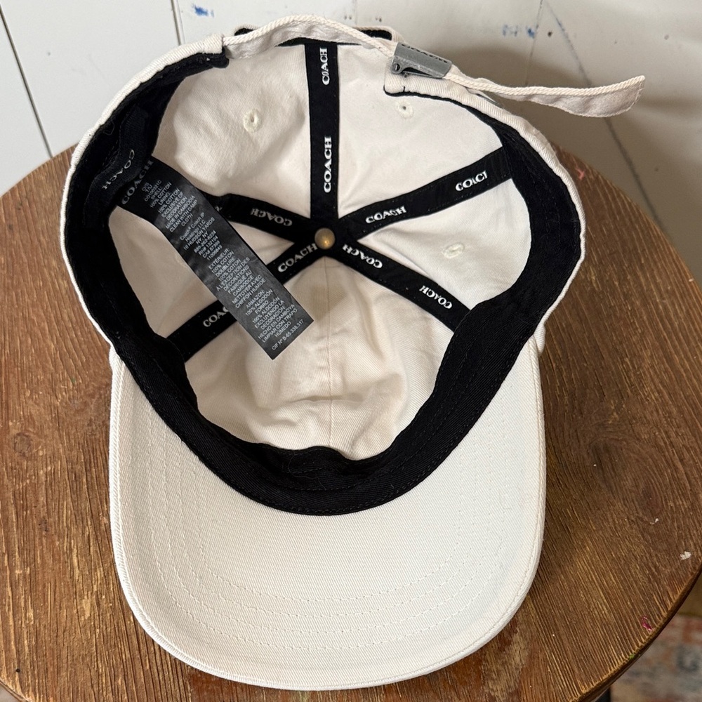 Coach Cream Embroidered Logo Baseball Cap - Picture 8 of 11